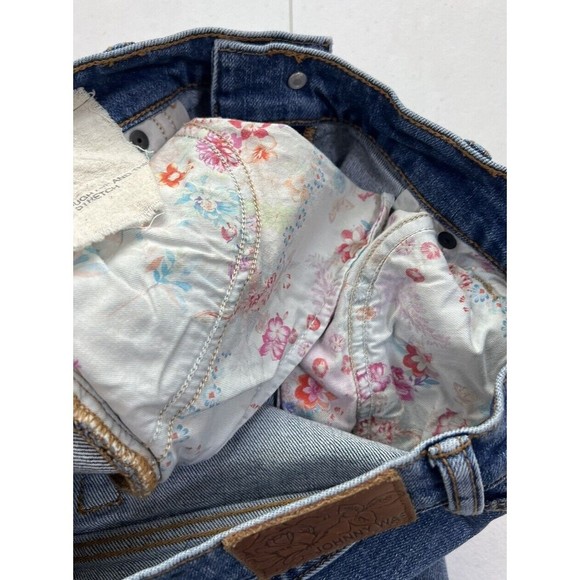 Johnny Was Orla The Boyfriend Mid Rise Relaxed Jeans Womens Size 28 Patchwork - Picture 14 of 16